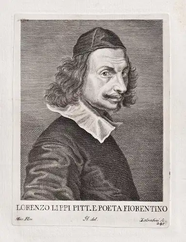 Lorenzo Lippi Pitt. e Poeta Fiorentino - Lorenzo Lippi (1606-1665) Italian painter poet Dichter Maler Firenze