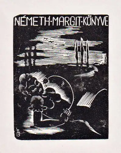 Nemeth Margit Könyve - Exlibris ex-libris Ungarn Hungary bookplate