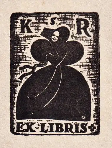 Ex Libris KSR - Exlibris ex-libris Ex Libris bookplate