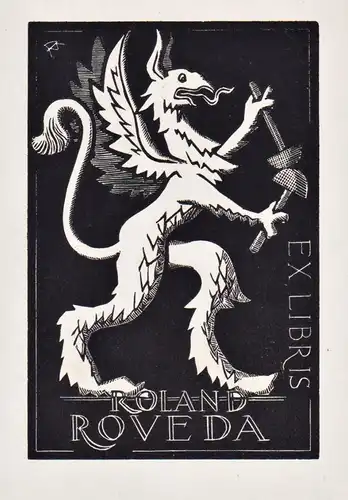 Ex Libris Roland Roveda - Exlibris ex-libris bookplate