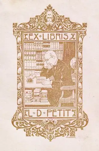 Ex Libris L. D. Petit - Bibliothek library Exlibris ex-libris Ex Libris bookplate