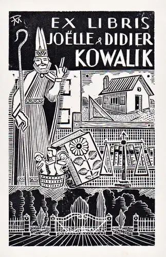 Ex Libris Joelle & Didier Kowalik - Exlibris ex-libris bookplate