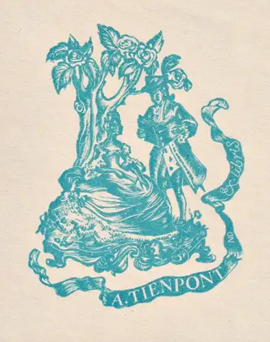A. Tienpont - Exlibris ex-libris Ex Libris bookplate