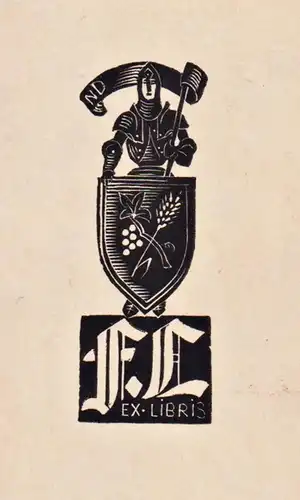 F. L. Ex-libris - Ritter knight Exlibris ex-libris Ex Libris bookplate