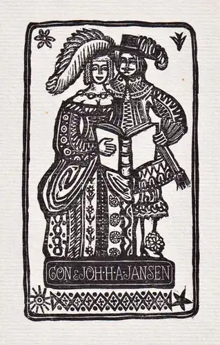Joh. H. A. Jansen -  Exlibris ex-libris Ex Libris bookplate