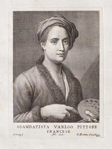 Giambatista Vanloo Pittore Francese - Jean-Baptiste van Loo (1684-1745) French painter Rococo Rokoko Maler Por