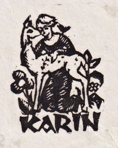 Karin - Exlibris ex-libris bookplate