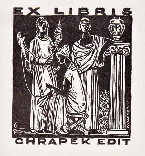 Ex Libris Chrapek Edit - Exlibris ex-libris bookplate