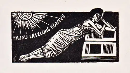 Hajdu Laszlone Könyve - Exlibris ex-libris bookplate