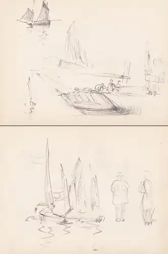 (Various sketches / Skizzen) / Zeichnung dessin drawing / Marine