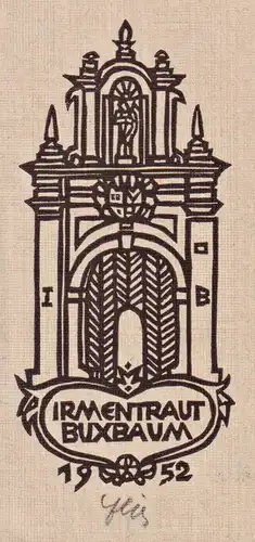 Irmentraut Buxbaum - Exlibris ex-libris bookplate