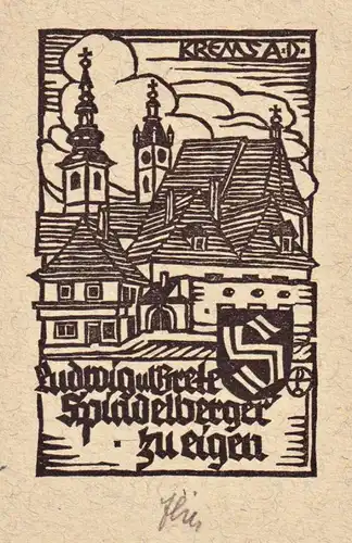 Ludwig u. Grete Spindelberger - Exlibris ex-libris bookplate