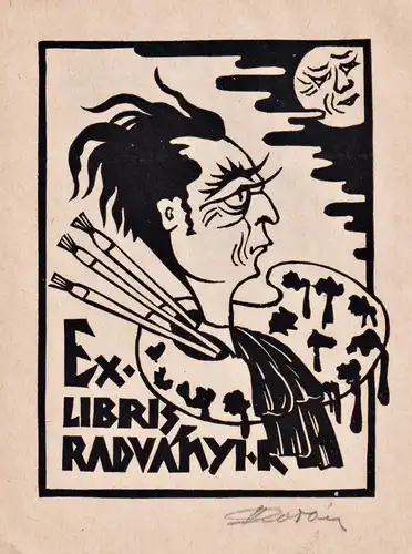 Ex-Libris Radvanyi - Exlibris ex-libris bookplate / Ungarn Hungary Magyarorszag
