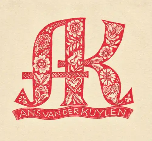 Ans van der Kuylen - Exlibris ex-libris bookplate