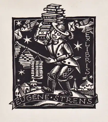 Eugene Strens - Exlibris ex-libris bookplate