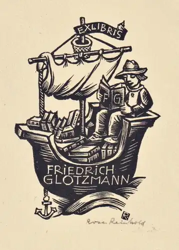 Ex Libris Friedrich Glotzmann - Exlibris ex-libris bookplate