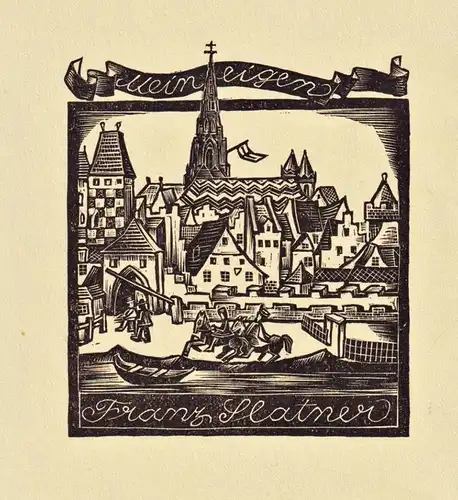 Franz Slatner - Exlibris ex-libris bookplate
