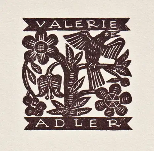 Valerie Adler - Exlibris ex-libris bookplate