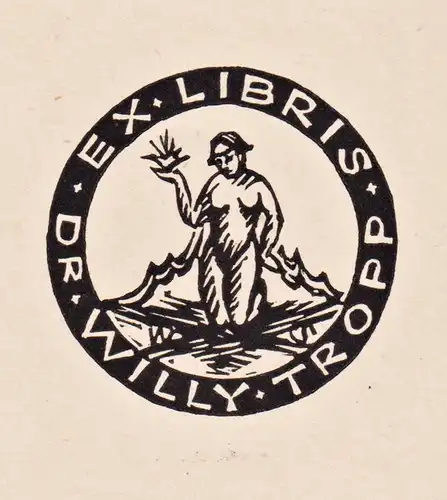 Ex Libris Dr. Willy Tropp - Exlibris ex-libris bookplate