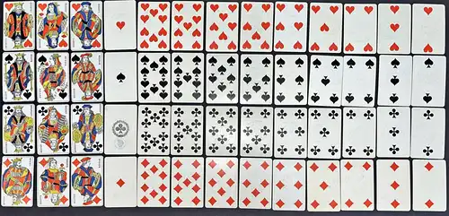 (Set of French pattern playing cards) - Kartenspiel / Card game / Spielkarten / carte da gioco / cartes à jou