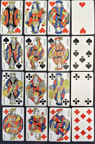 (Set of French pattern playing cards) - Kartenspiel / Card game / Spielkarten / carte da gioco / cartes à jou