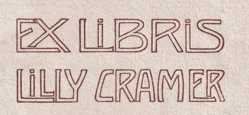 Ex Libris Lilly Cramer - Exlibris ex-libris Ex Libris bookplate