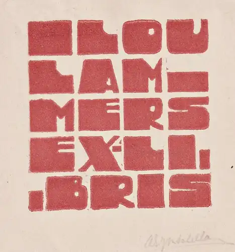 Lou Lammers - Exlibris ex-libris Ex Libris bookplate