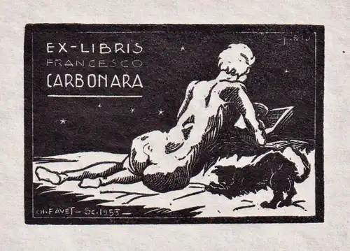 Ex-Libris Francesco Carbonara - Exlibris ex-libris bookplate