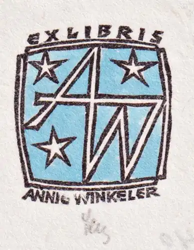 Annie Winkeler - Exlibris ex-libris bookplate