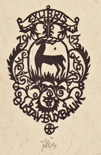 Gustav Buxbaum - Exlibris ex-libris bookplate