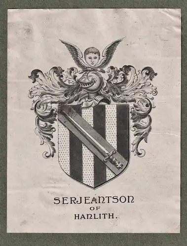 Serjeartson of Hanlith - Exlibris ex-libris Ex Libris / Wappen coat of arms / armorial bookplate