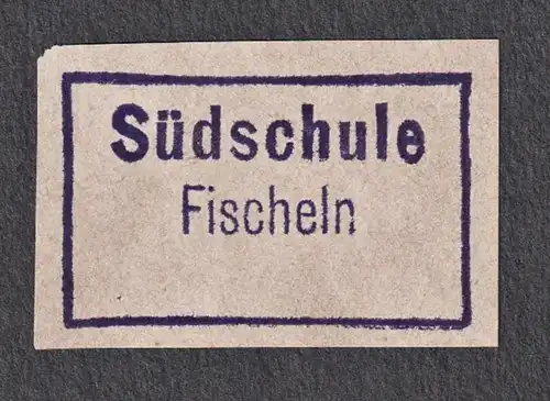 Südschule Fischeln - Krefeld Stempel stamp Exlibris ex-libris Ex Libris bookplate