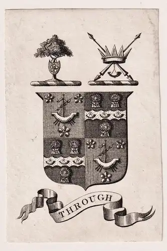 Through - Exlibris ex-libris Ex Libris / Wappen coat of arms / armorial bookplate