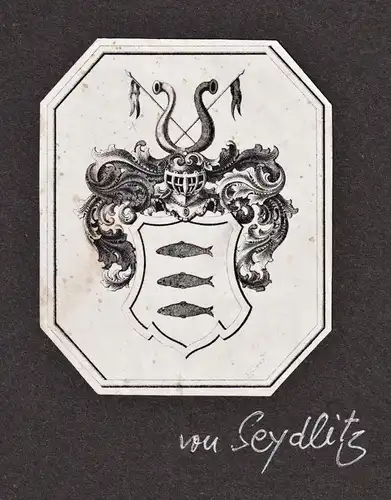 von Seydlitz - Exlibris ex-libris Ex Libris / Wappen coat of arms / armorial bookplate