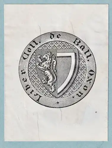 (Joannis Conroy) - Exlibris ex-libris Ex Libris / Wappen coat of arms / armorial bookplate
