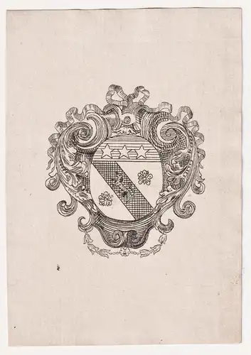Exlibris ex-libris Ex Libris / Wappen coat of arms / armorial bookplate