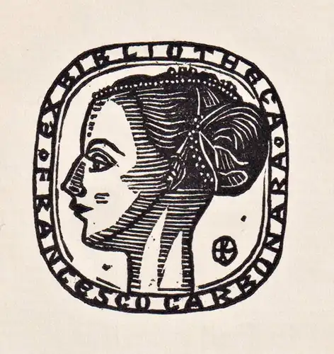 Francesco Carbonara - Exlibris ex-libris bookplate