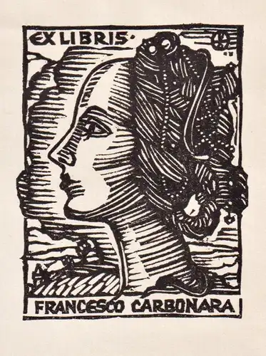 Francesco Carbonara - Exlibris ex-libris bookplate
