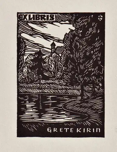 Grete Kirin - Exlibris ex-libris bookplate