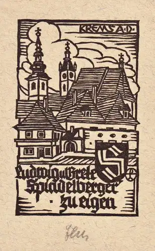 Ludwig u. Grete Spindelberger - Exlibris ex-libris bookplate
