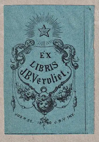 Ex Libris J.B.Vervliet - Exlibris ex-libris Ex Libris / Wappen coat of arms / armorial bookplate