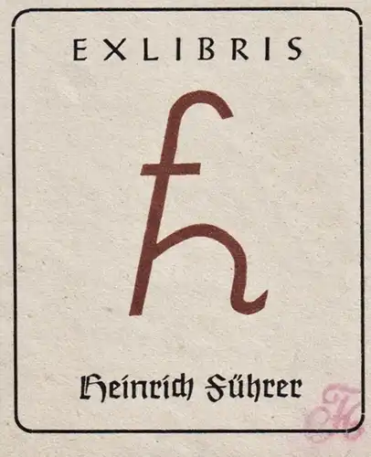 Exlibris Heinrich Führer - Exlibris ex-libris Ex Libris bookplate