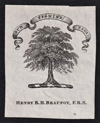 Henry B.H. Beaufoy - Exlibris ex-libris Ex Libris / Wappen coat of arms / armorial bookplate