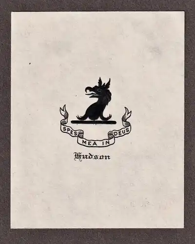 Hudson - America Amerika Exlibris ex-libris Ex Libris / Wappen coat of arms / armorial bookplate