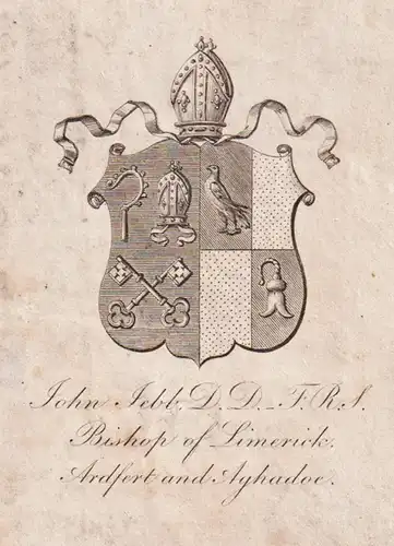 John Febl Bishop of Limerick Ardferd and Aghadoe - Exlibris ex-libris Ex Libris / Wappen coat of arms / armori