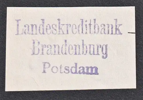 Landeskreditbank Brandenburg Potsdam - Exlibris Stempel ex-libris Ex Libris bookplate