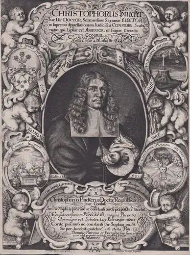 Christophorus Pincker - Christoph Pincker (1619-1678) Leipzig Jurist Bürgermeister Portrait