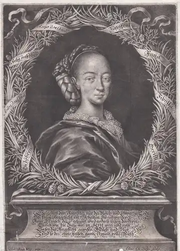 Jungfrau Anna Sibylla Greiffin... - Anna Sibylla Greiff (1672-1693) Augsburg / Tochter des Augsburger Kaufmann