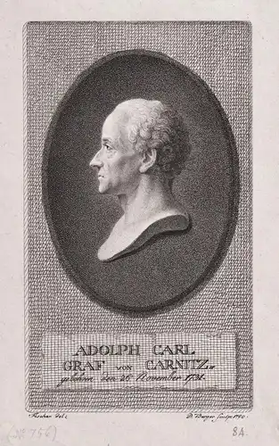 Adolph Carl Graf von Carnitz - Adolph Carl von Carnitz (1731-1808) Graf Kammerherr Johanniter Portrait