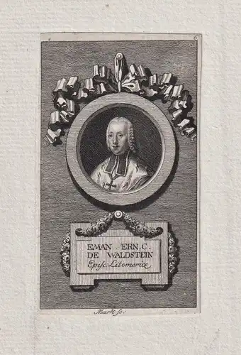Eman. Ern. C. de Waldstein - Emmanuel Ernst von Waldstein (1716-1789) Bischof von Leitmeritz Litomerice bishop